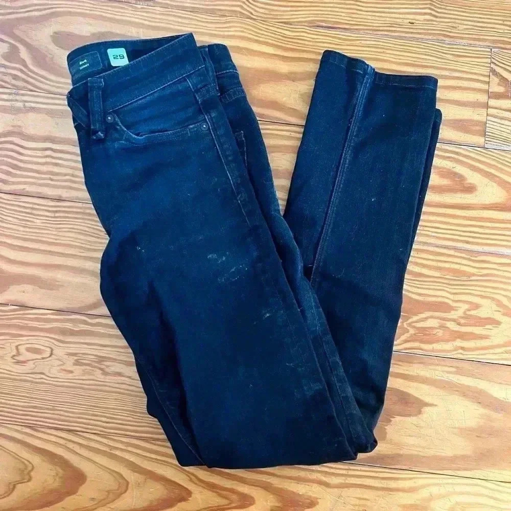 Volcom 2x4 skinny fit black denim stretch jeans size 29 - Picture 6 of 8